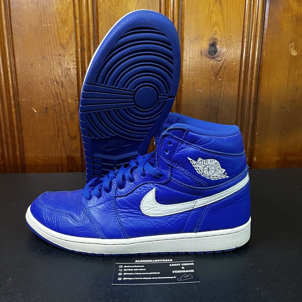 Nike Air Jordan Retro 1 High Hyper Royal Blue / White 555088-401 Size 10 Men